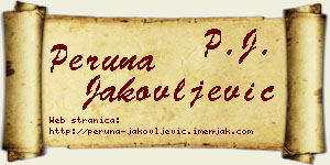 Peruna Jakovljević vizit kartica